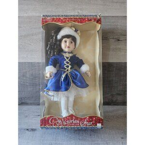 Vintage Brass Key Victorian Star 18" Porcelain Doll Ice Skating Princess BK